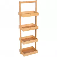Kúpeľňová Polička Bambus 28x18x84cm Sca0209aa-A