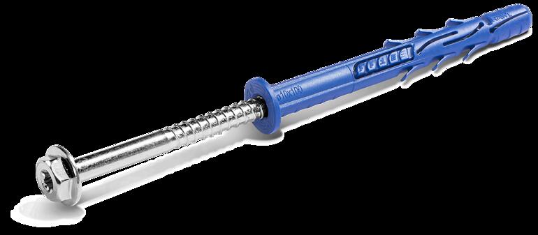 Rawlplug Rámová hmoždinka s prírubou a pozinkovanou skrutkou so šesťhrannou hlavou R-FF1 10x120 mm