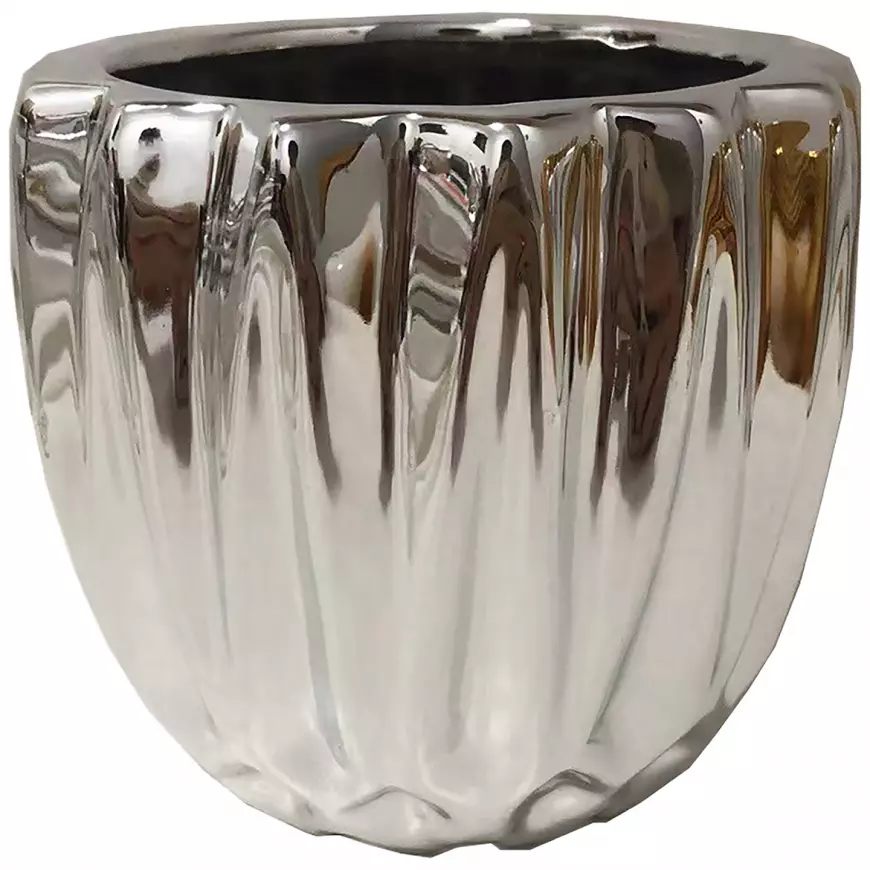 Kvetináč YS44194 Electroplating Effect 11x11x10 Silver