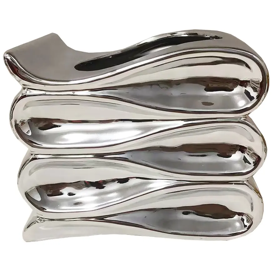 Kvetináč YS44172L Electroplating Effect 16x13,5x13 Silver