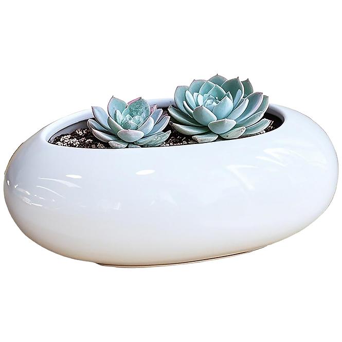Kvetináč YS44170W ceramic 16x12x6,5 White