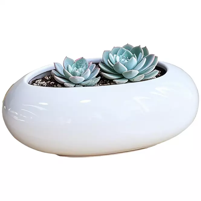 Kvetináč YS44170W ceramic 16x12x6,5 White,2