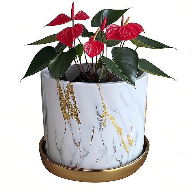 Kvetináč YS44149xL ceramic Water Transfer Effect 18x18,2