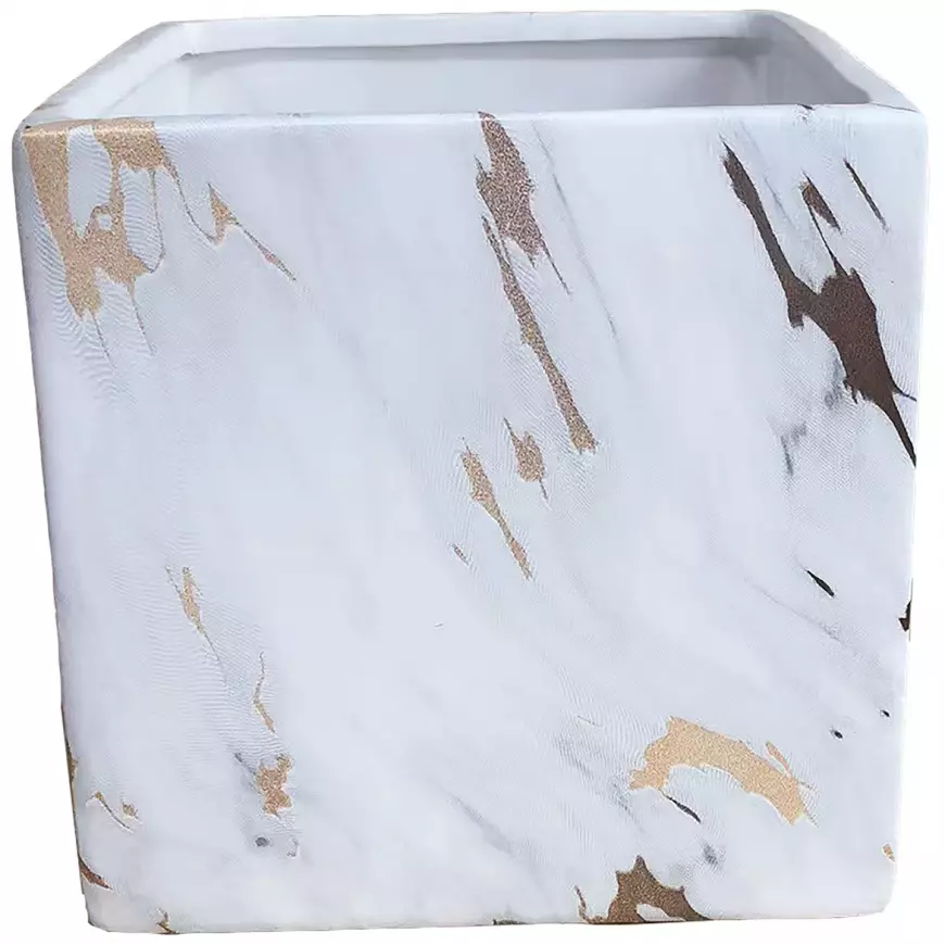 Kvetináč YS44148M ceramic Sq Water Transfer Effect 12,5