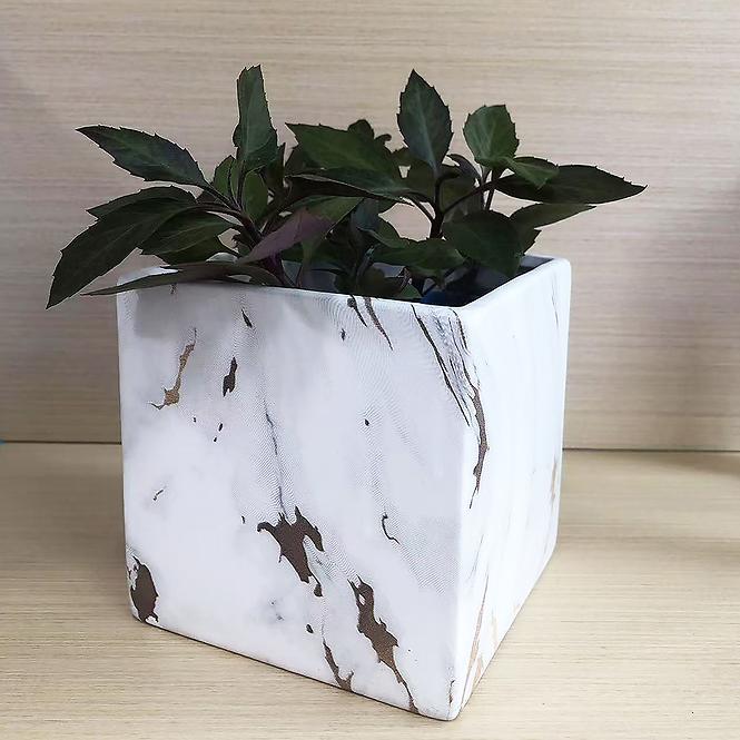 Kvetináč YS44148M ceramic Sq Water Transfer Effect 12,5