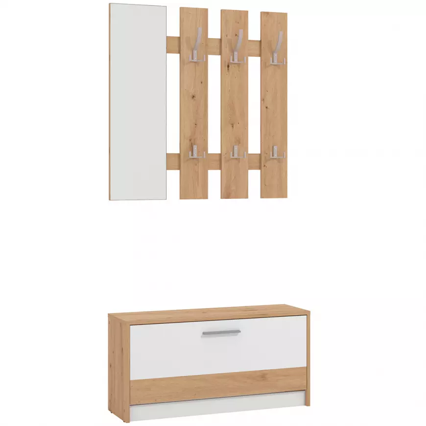 Predsieňový nábytok Rimini Artisan/Biela 11011704