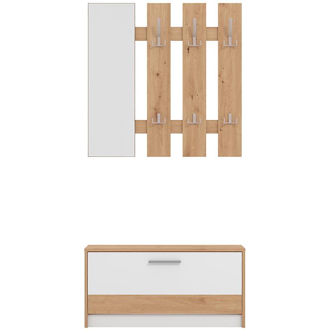 Predsieňový nábytok Rimini Artisan/Biela 11011704