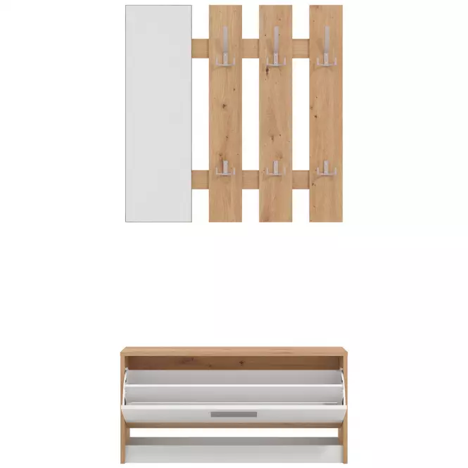 Predsieňový nábytok Rimini Artisan/Biela 11011704