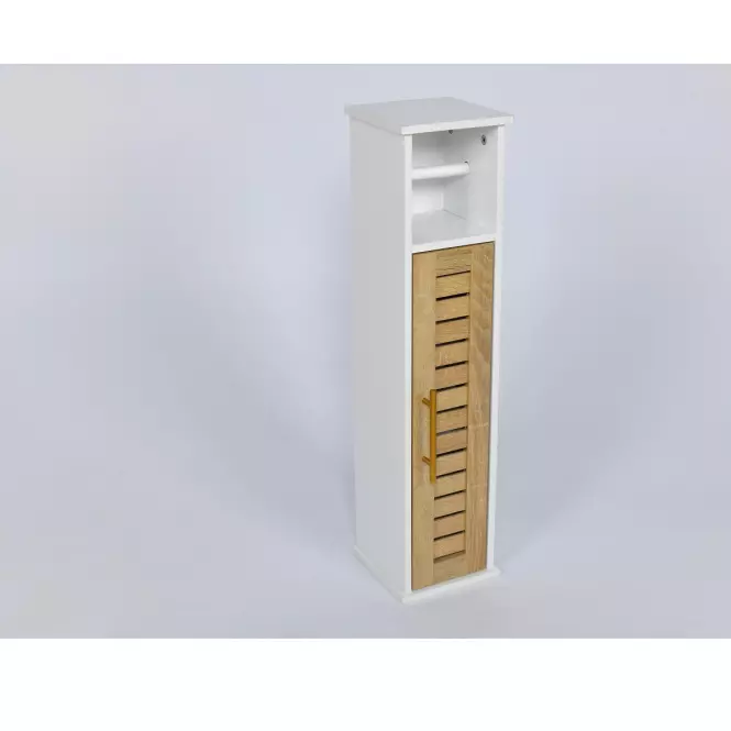 Skrinka na toaletný papier biela/dub  SCA0214AA-A,2