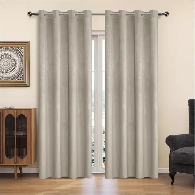 Záves na krúžkoch YC11933/200G/113/140x250 cm svetlosivý