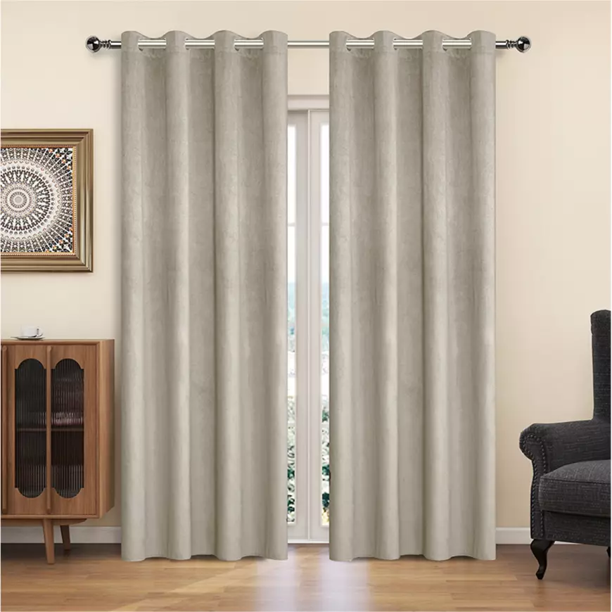 Záves na krúžkoch YC11933/200G/113/140x250 cm svetlosivý