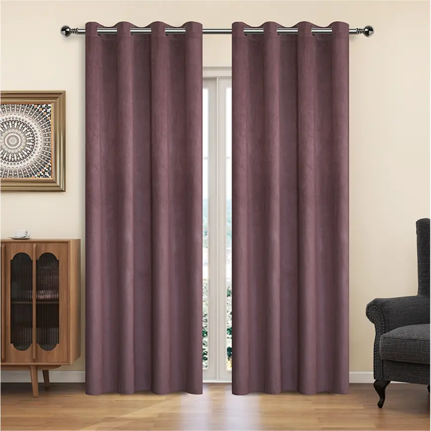 Záves na krúžkoch YC11933/200G/138/140x250 cm vresový