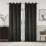 Záves na krúžkoch YC11935/280G/24/140x250 cm čierny