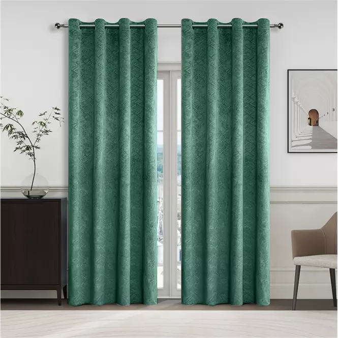 Záves na krúžkoch YC11937/280G/07/140x250 cm zelený