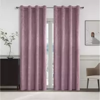 Záves na krúžkoch YC11937/280G/13/140x250 cm vresový