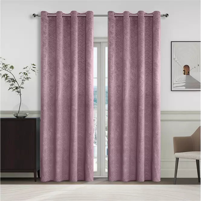 Záves na krúžkoch YC11937/280G/13/140x250 cm vresový