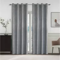 Záves na krúžkoch YC11937/280G/22/140x250 cm šedá