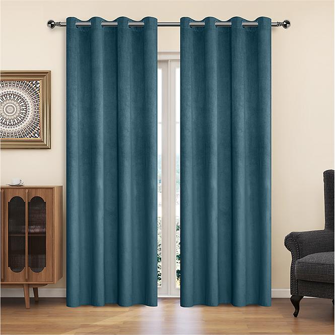 Záclonový materiál YC11933/200G/130 tyrkysová 150 cm Tovar na mieru