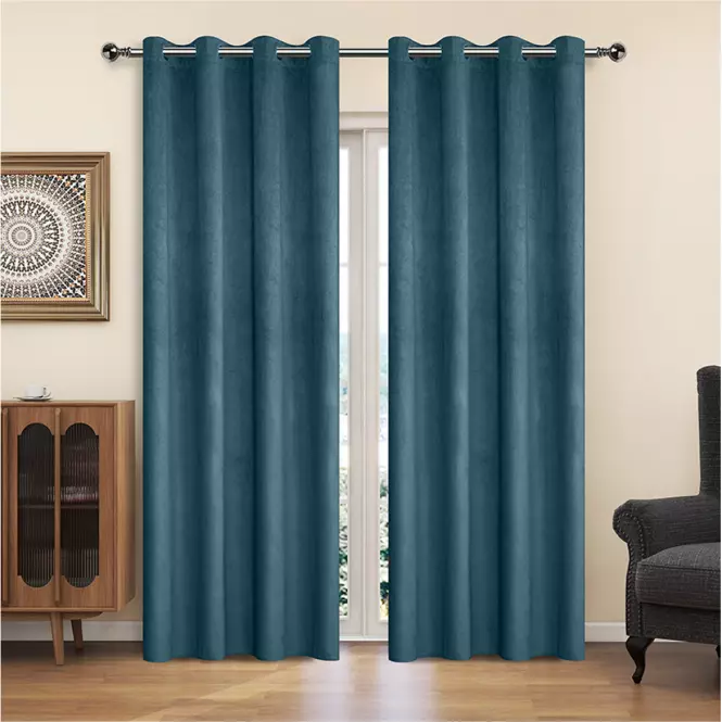 Závesový materiál YC11933/200G/130 tyrkysová 150 cm Tovar na mieru