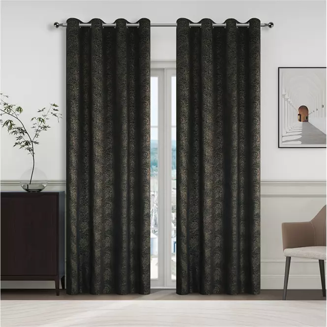 Záclonový materiálYC11935/280G/24 čierna 280 cm Tovar na mieru