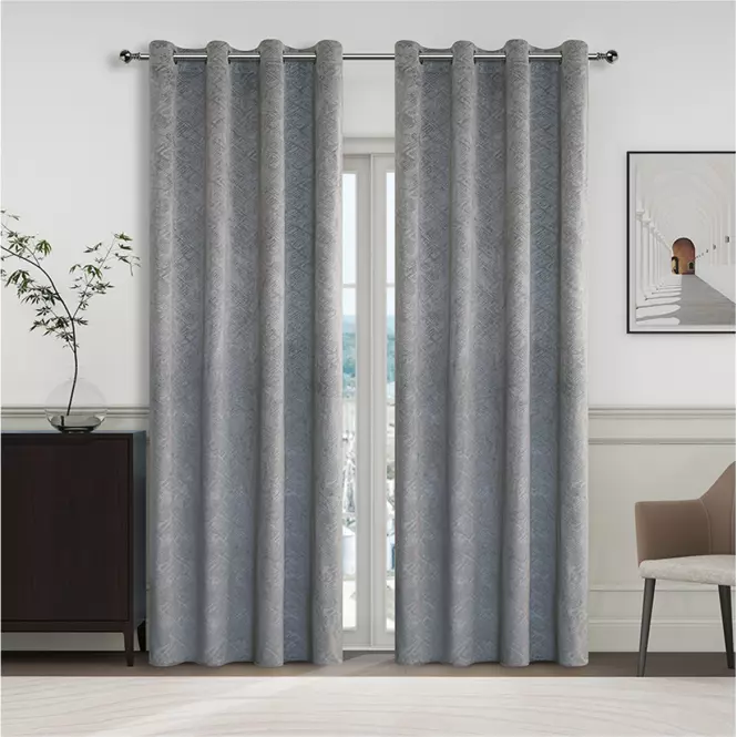 Závesový materiál YC11937/280G/22 sivá 280 cm Tovar na mieru