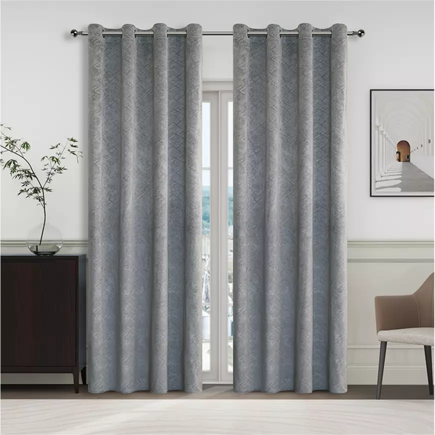 Závesový materiál YC11937/280G/22 sivá 280 cm Tovar na mieru