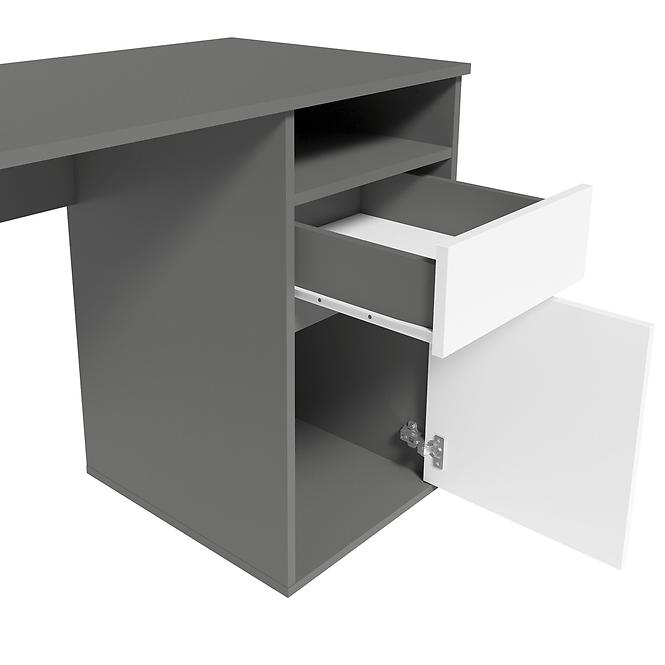 Písací stôl Billa 1d1sz 60 Nfsc B Grafit/Biela