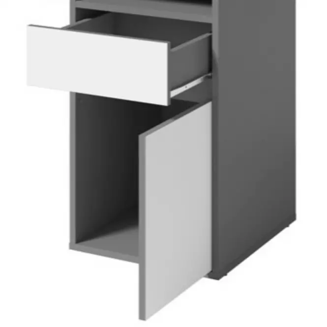 Písací stôl Billa 1d1sz 60 Nfsc B Grafit/Biela