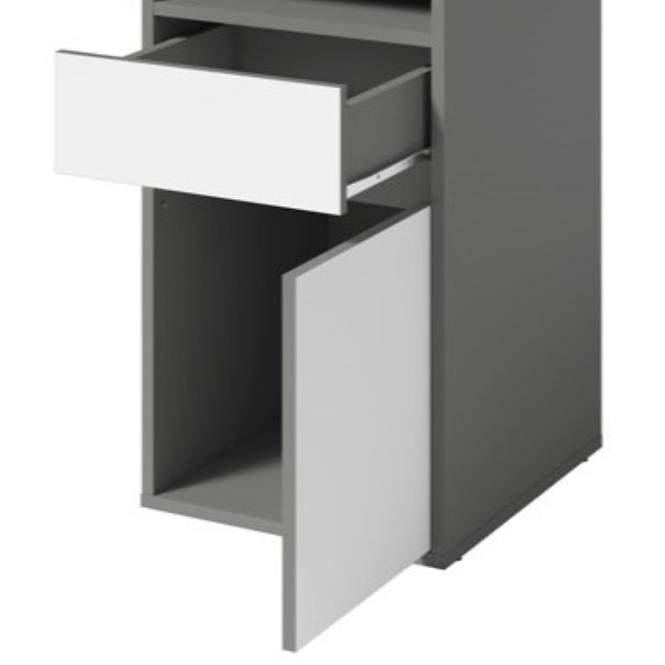 Písací stôl Billa 1d1sz 60 Nfsc B Grafit/Biela