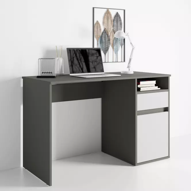 Písací stôl Billa 1d1sz 60 Nfsc B Grafit/Biela