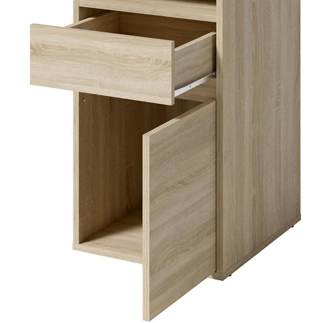 Písací stôl Billa 1d1sz 60 Nfsc B Grafit/Biela
