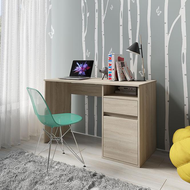 Písací stôl Billa 1d1sz 60 Nfsc B Grafit/Biela