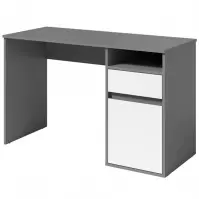 Písací stôl Billa 1d1sz 60 Nfsc B Grafit/Biela