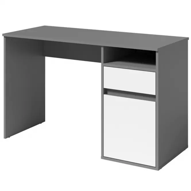 Písací stôl Billa 1d1sz 60 Nfsc B Grafit/Biela