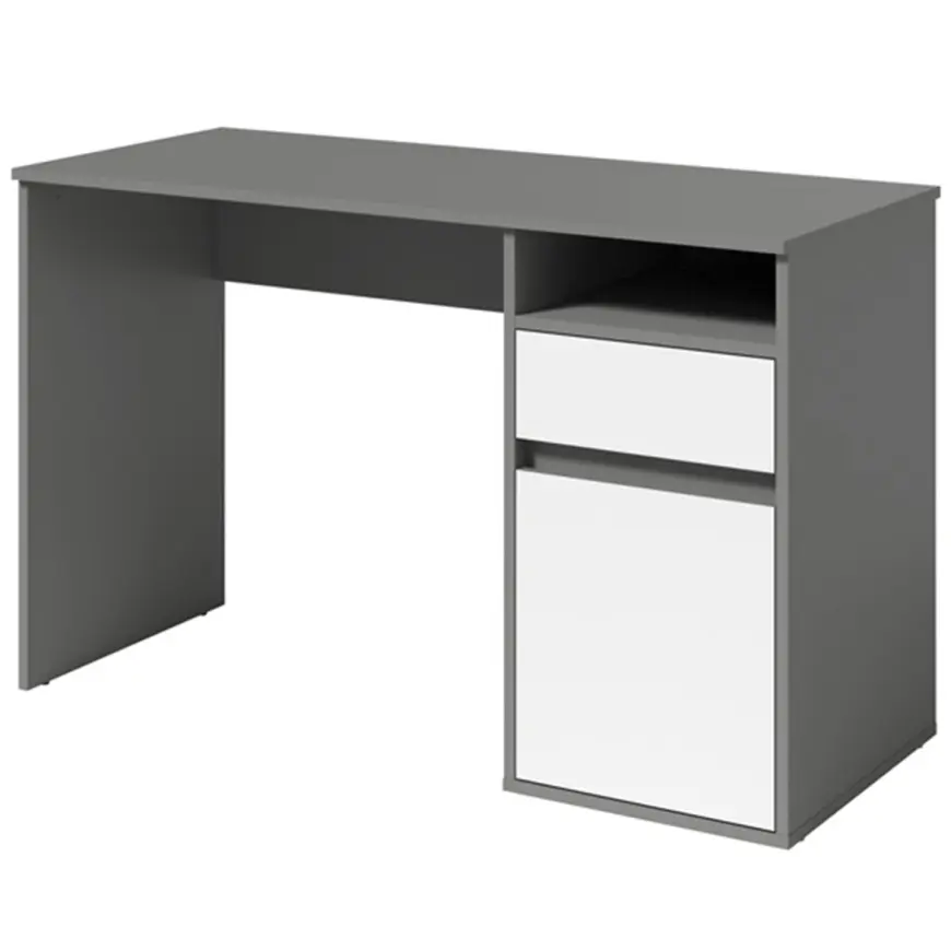 Písací stôl Billa 1d1sz 60 Nfsc B Grafit/Biela