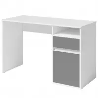 Písací stôl Billa 1d1sz 60 Nfsc B Biela/Grafit