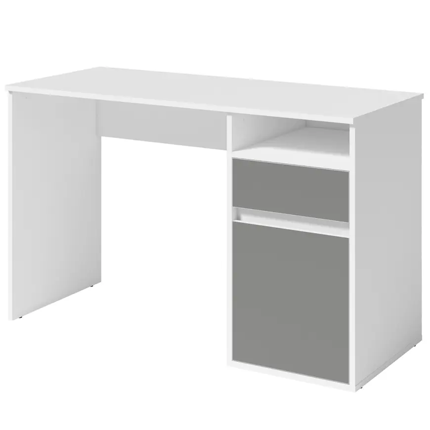 Písací stôl Billa 1d1sz 60 Nfsc B Biela/Grafit