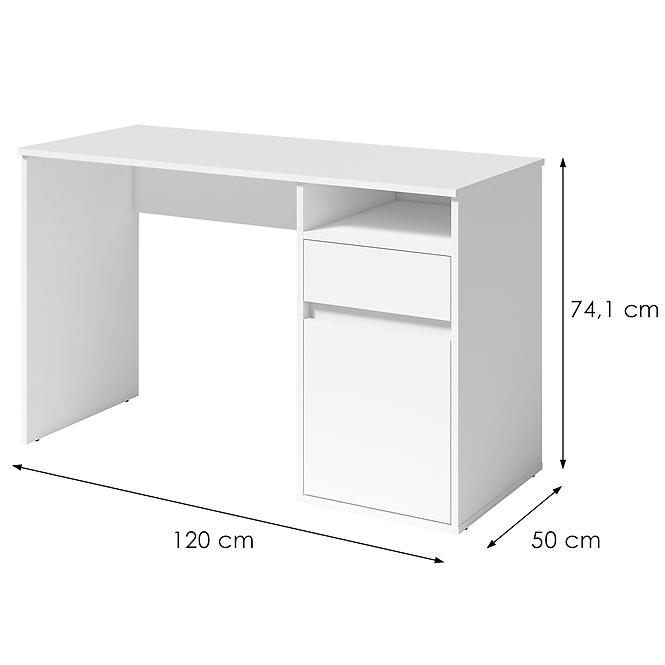 Písací stôl Billa 1d1sz 60 Nfsc B Biela