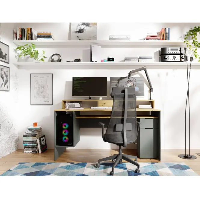 Písací stôl 1d1sz 60 Nfsc B Grafit Rex,7
