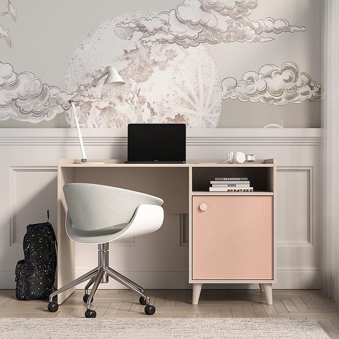 Písací stôl Mevel 07 Púštny piesok/Millenial Pink,4