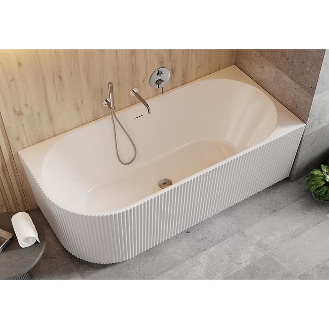 Voľne stojaca rohová  vaňa Denaya 150/75 P + sifón chróm,6