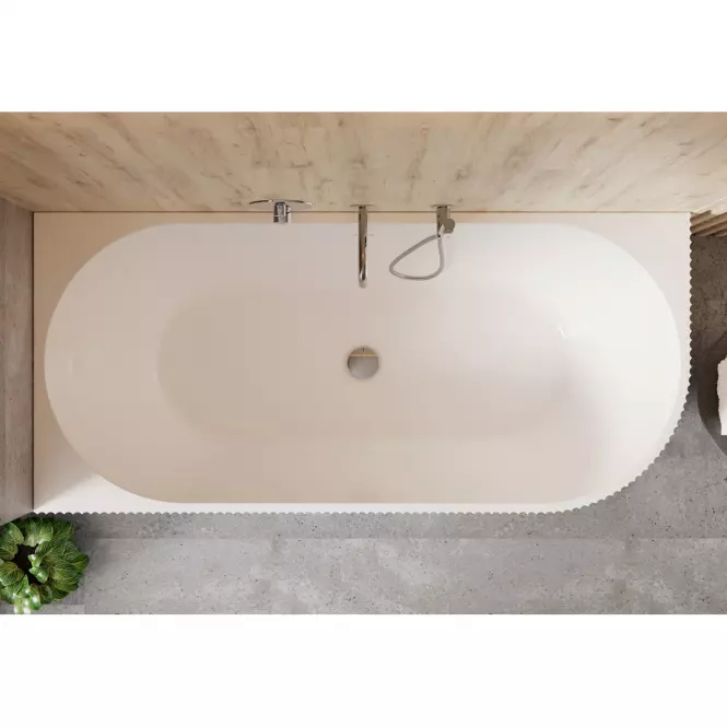 Voľne stojaca rohová  vaňa Denaya 150/75 Ľ + sifón čierny,7