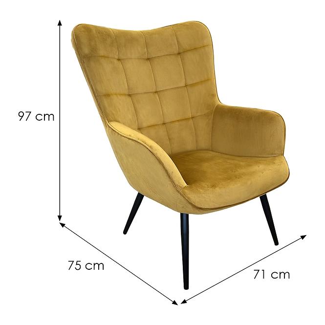 Kreslo Jet WX-2931-1T Yellow Velvet 20