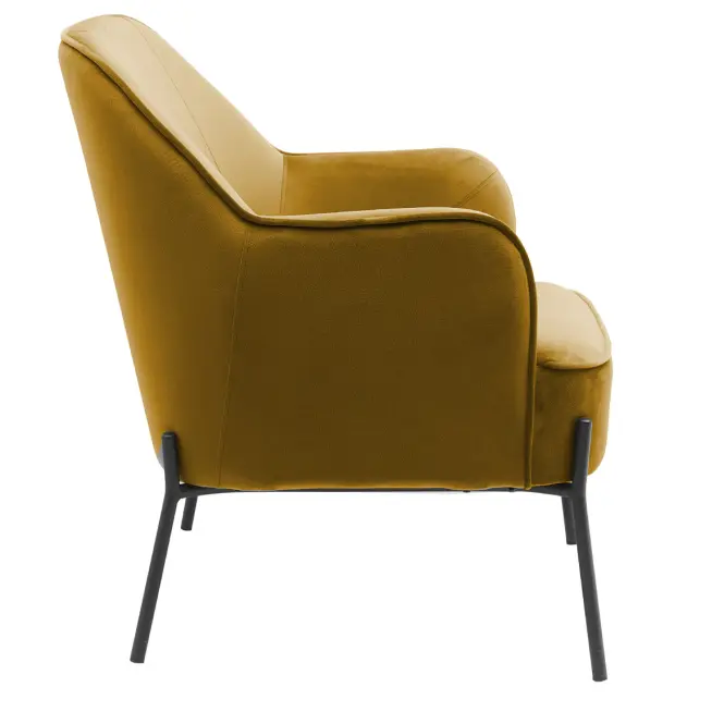 Kreslo Bob WX-2924 Yellow Velvet 20,3