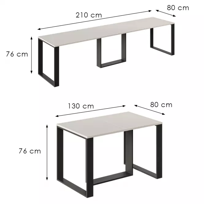 Rozkladací stôl Borys 210 kašmír,3