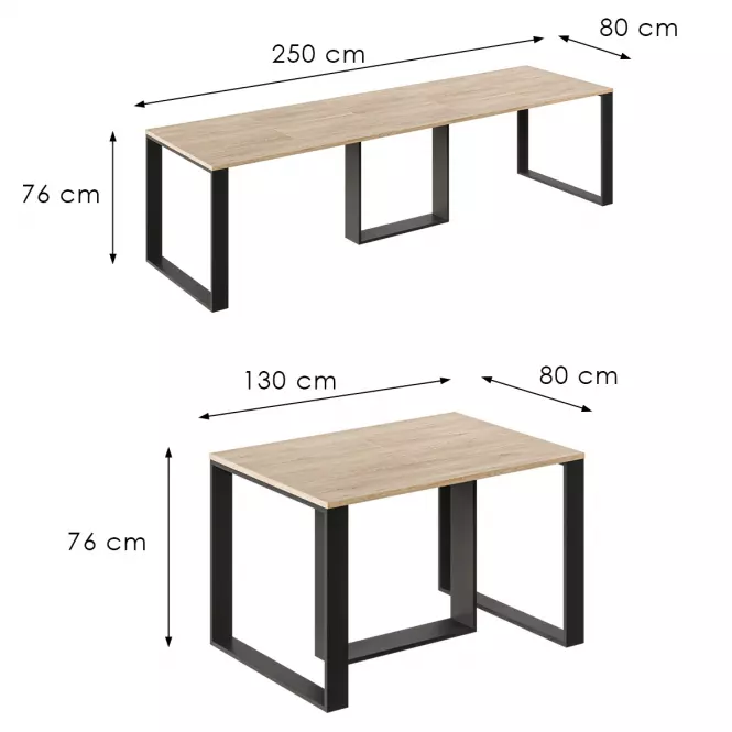 Rozkladací stôl Borys 250 dub cremona torro