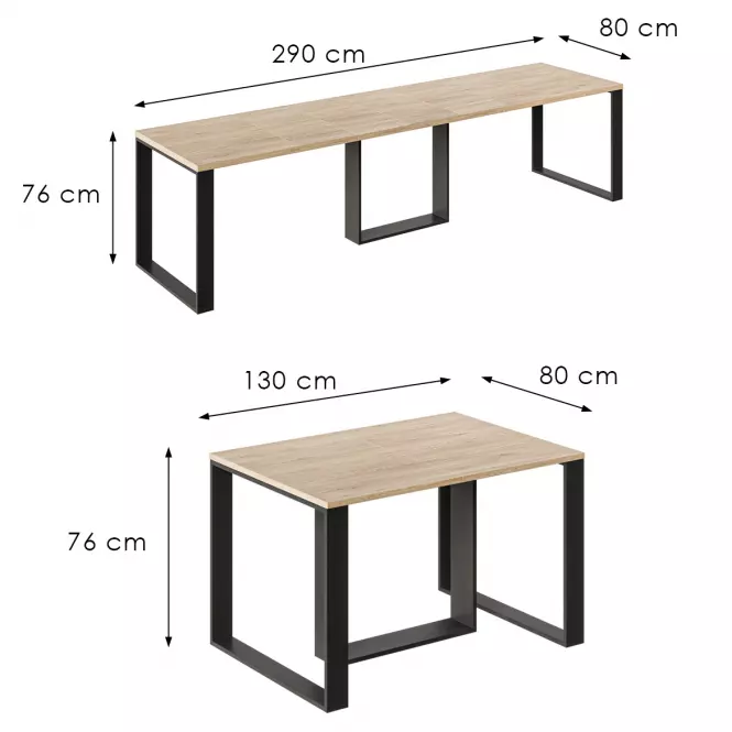 Rozkladací stôl Borys 290 dub cremona torro