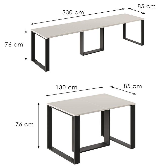Rozkladací stôl Borys Max 330 kašmír