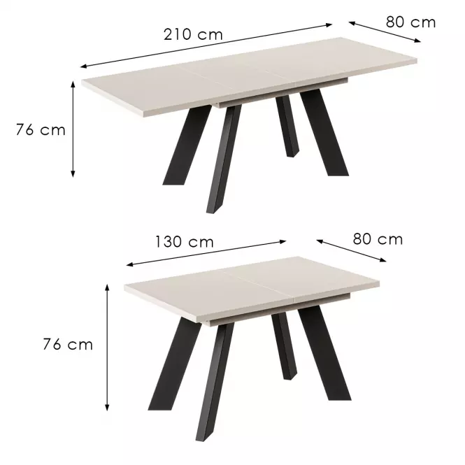 Rozkladací stôl Como-210 kašmír
