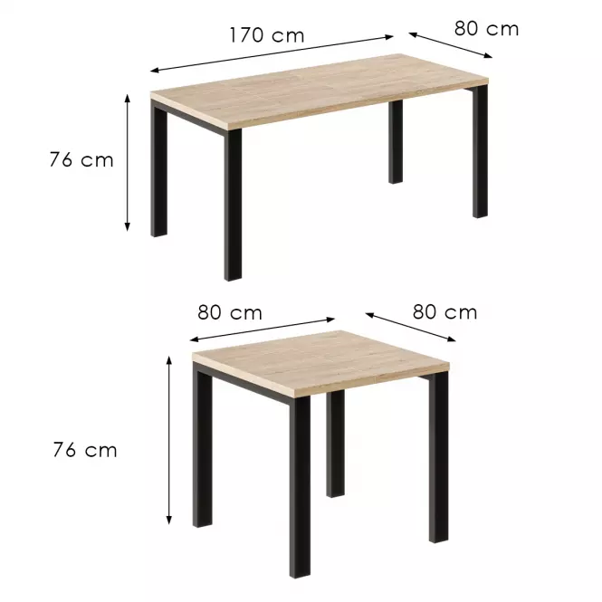 Rozkladací stôl Garant-170 dub cremona torro,3